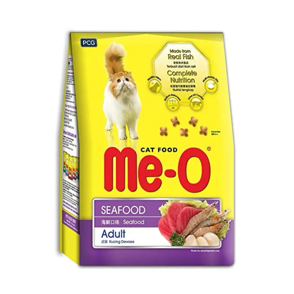 Meo Adult Cat Food Seafood Flavour 450 Gm