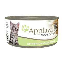Applaws Kitten Chicken Breast in Wet Food 70g Broth (Pack of 24)