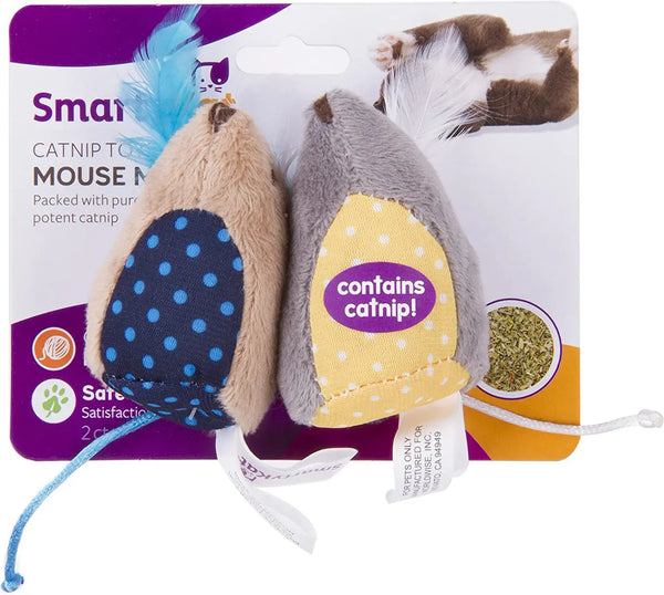 SmartyKat Mouse Mates Set Of 2 Catnip Cat Toys