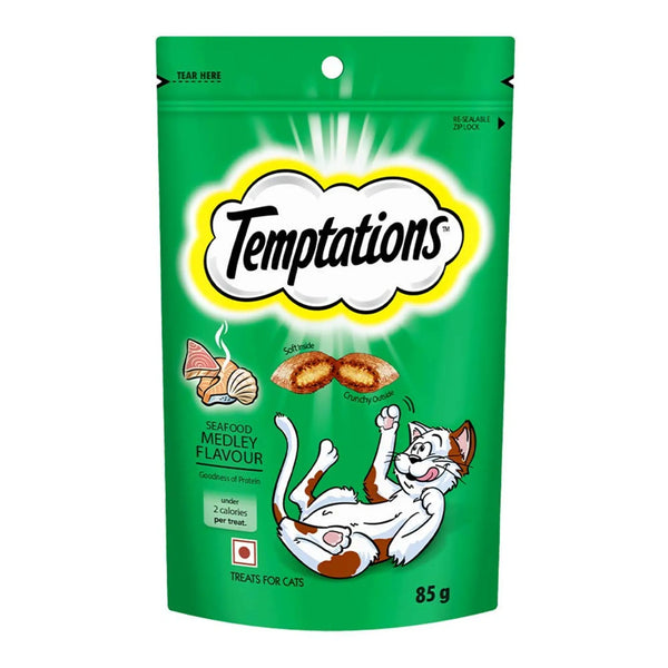 Temptations Cat Treat, Seafood Medley Flavour - 85 gm
