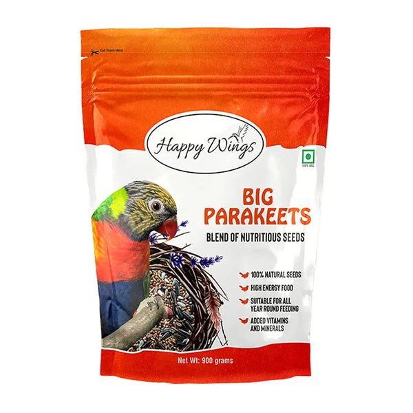Happy Wings Parakeets Bird Food Mix Seed 900 Gram